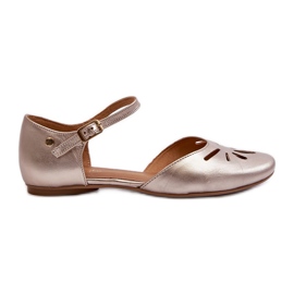 Sandali da donna in pelle Maciejka 06641-25 Oro d'oro