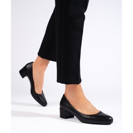 Eleganti décolleté nere con tacco basso di Sergio Leone nero