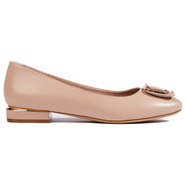Eleganti ballerine beige da donna di Sergio Leone