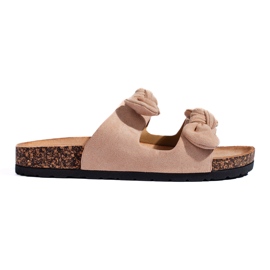 Classiche infradito da donna beige in sughero