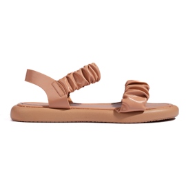 Comodi sandali slip-on da donna marroni marrone