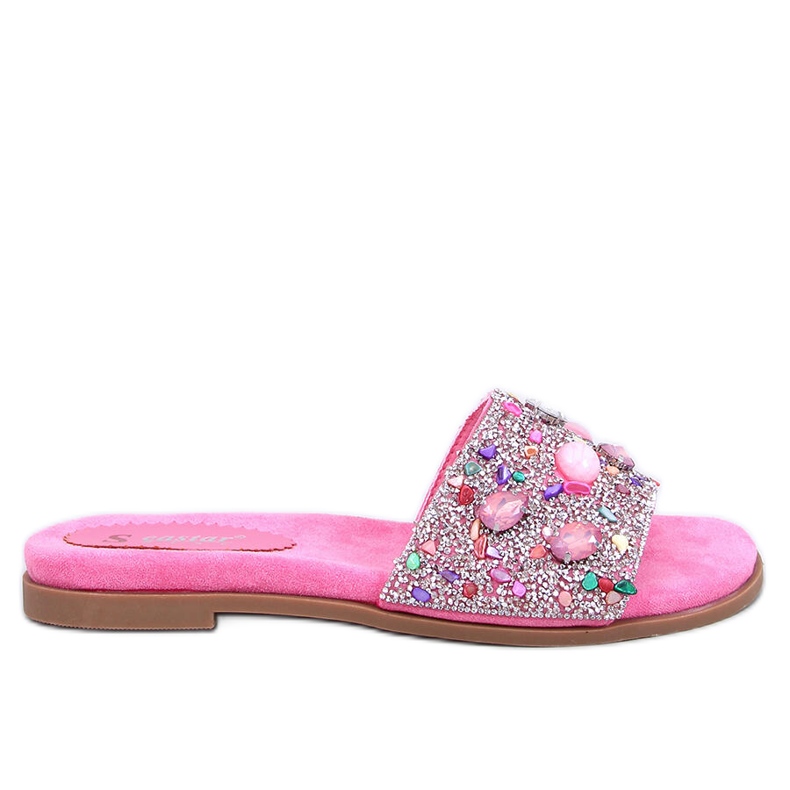 Infradito Abriel fucsia con pietre rosa