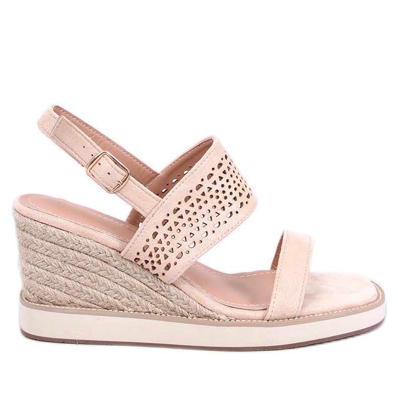 Debeve Sandali espadrillas con zeppa beige