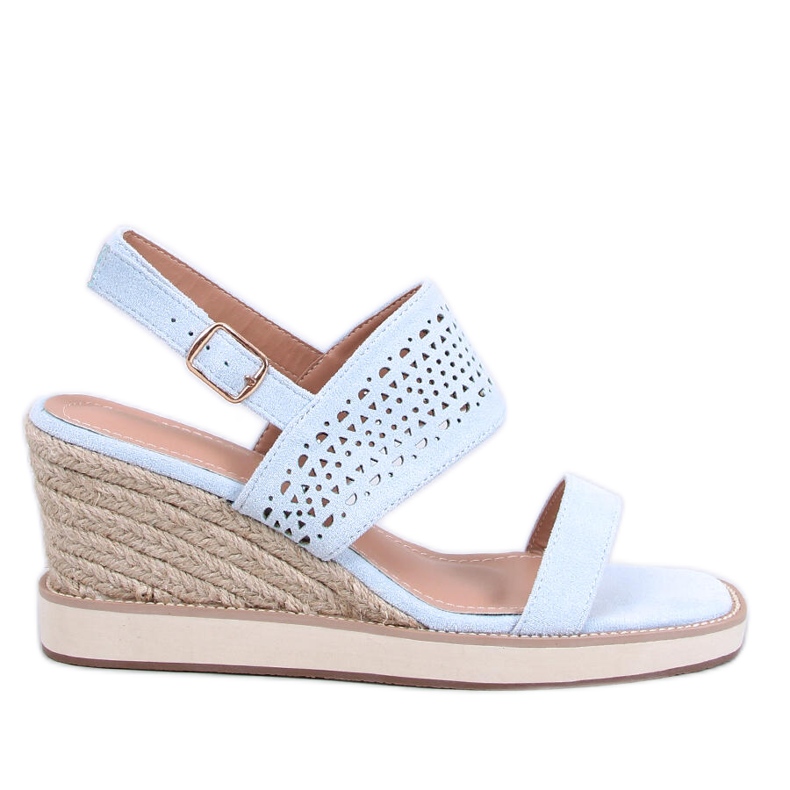 Debeve Sandali espadrillas con zeppa blu