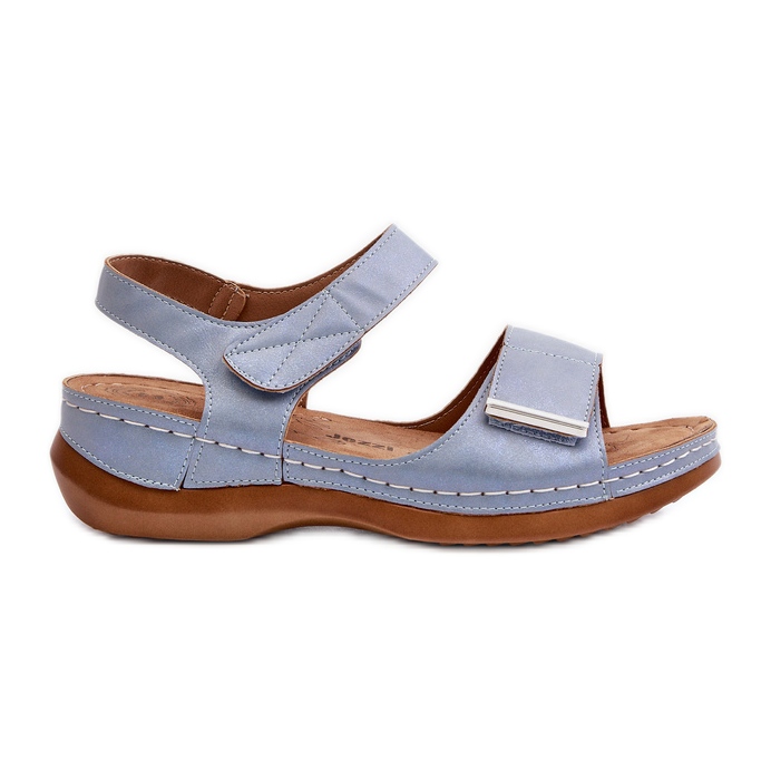 Evento Comodi sandali con velcro da donna blu Iphiope
