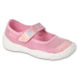 Ciabatte per bambini Befado rosa 209P039 con velcro
