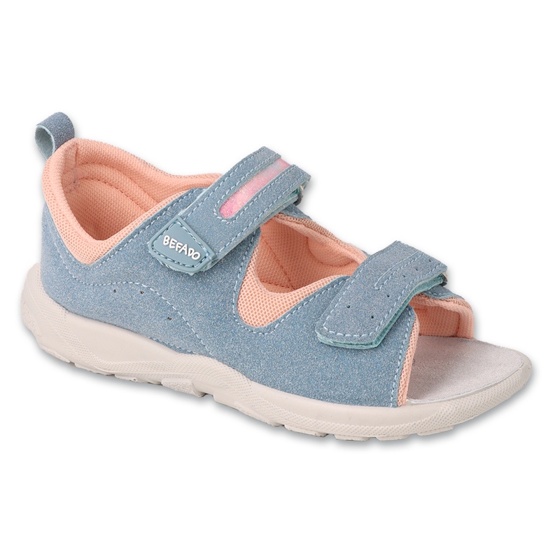 Sandali Befado con inserto in pelle 721X014 blu-rosa