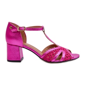 Sandali In Pelle Da Donna Con Tacco Alto Maciejka 06551-15 Fucsia rosa