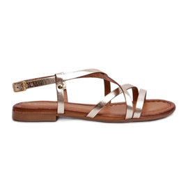 Sandali Bassi da Donna in Pelle Maciejka 06635-25 Oro d'oro