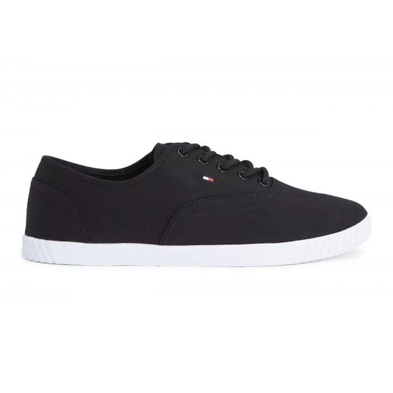 Sneaker stringata in tela Tommy Hilfiger W FW0FW07805BDS nero