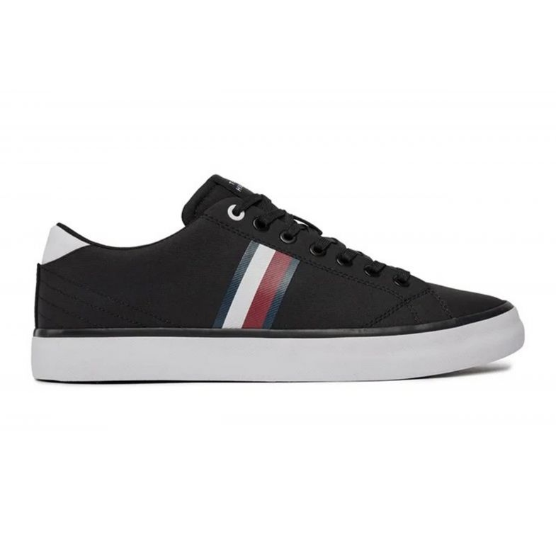 Scarpe Tommy Hilfiger Hi Vulc Low Stripes Mesh M FM0FM04946BDS nero
