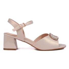 Sandali crema da donna di Sergio Leone beige