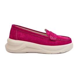 Mocassini da Donna in Pelle Scamosciata Fucsia Filidia rosa