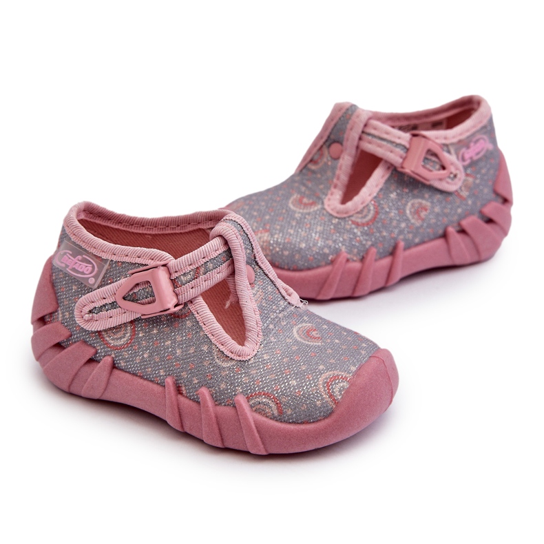 Comode Pantofole per Bambini BEFADO 110N490 Grigio e Rosa