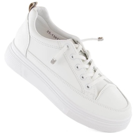 Scarpe sportive slip-on bianche da donna Vinceza 13613 bianca