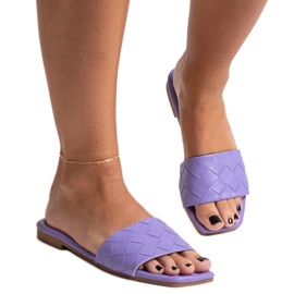 Infradito viola con soletta Hakimi trapuntata