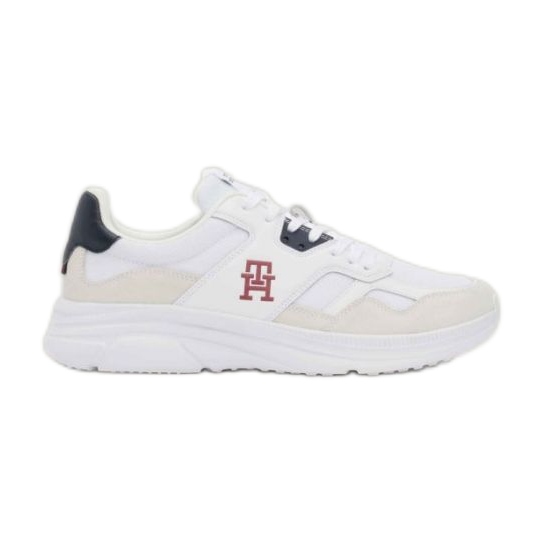 Scarpe Tommy Hilfiger Modern Runner Mix FM0FM04937YBS bianca