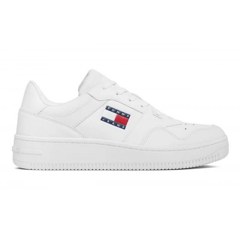 Scarpe Tommy Hilfiger Retro Basket Ess M EM0EM01395YBR bianca