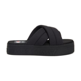 Tommy Hilfiger Sandalo flatform con scritta EN0EN02465BDS nero