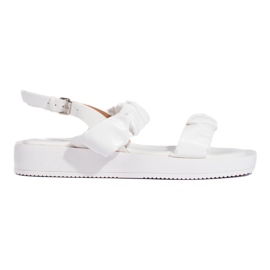 Sandali slip-on con plateau bianchi bianco