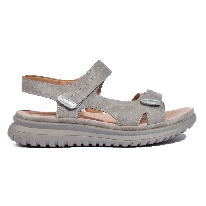 Comodi sandali grigi da donna grigio