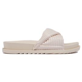 Ciabatte basse da donna beige chiaro