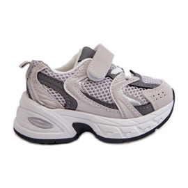 Scarpe Sportive Sneakers Con Velcro Per Bambini Grigie Rulagia grigio