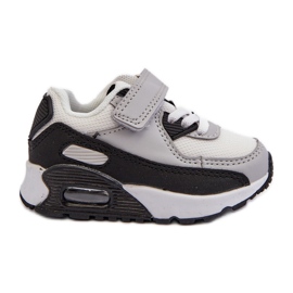 Scarpe da ginnastica con velcro per bambini Grigie Krissandra grigio