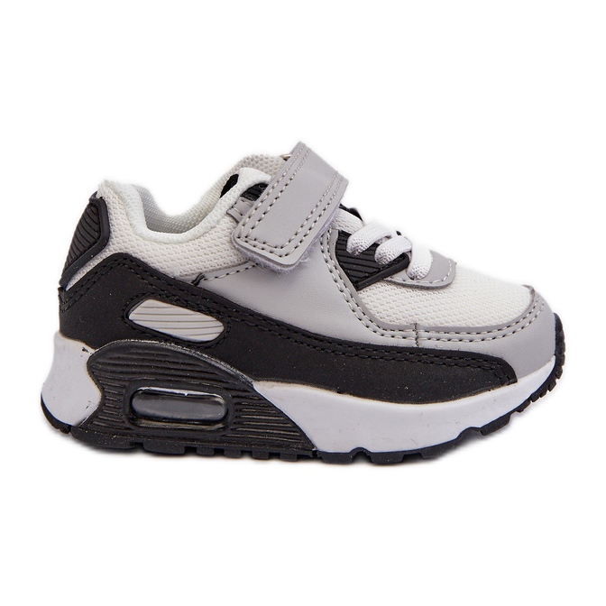 Scarpe da ginnastica con velcro per bambini Grigie Krissandra grigio