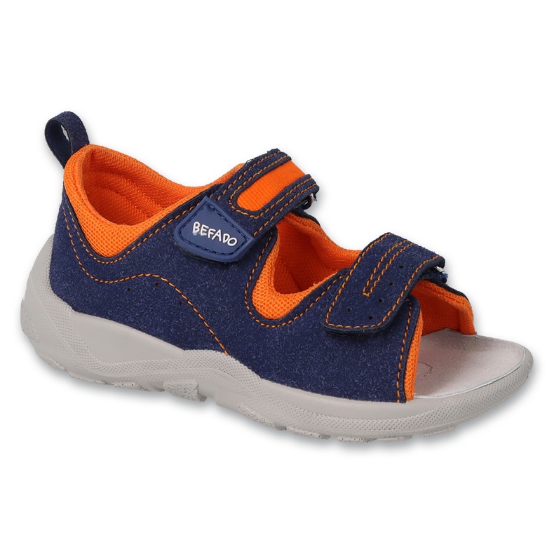 Sandali per bambini Befado 721X024 blu navy-arancio