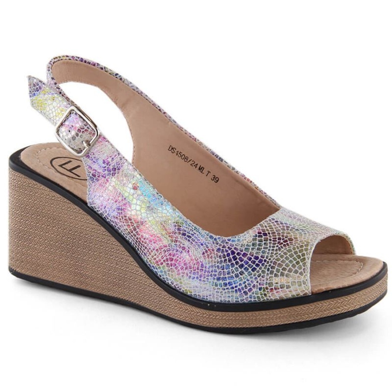 Filippo W PAW450A sandali con zeppa in pelle, multicolor multicolore