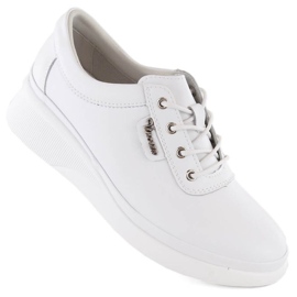 Scarpe Vinceza W JAN314B in pelle bianca bianco