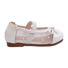 Ballerine per bambini con fiocco, Jellema bianche bianco