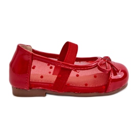 Ballerine per bambini con fiocco, Jellema rosse rosso