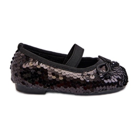 Ballerine da bambino decorate con paillettes, Black Weries nero