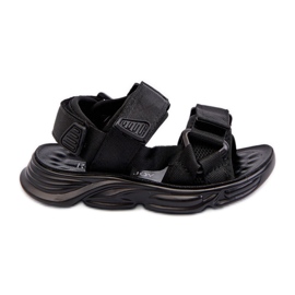 Sandali da bambino con chiusura in velcro, Nero Orretta