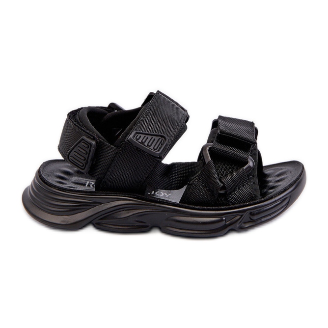 Sandali da bambino con chiusura in velcro, Nero Orretta