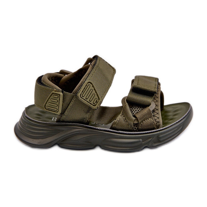 Sandali da bambino con chiusura in velcro, colore verde Orretta
