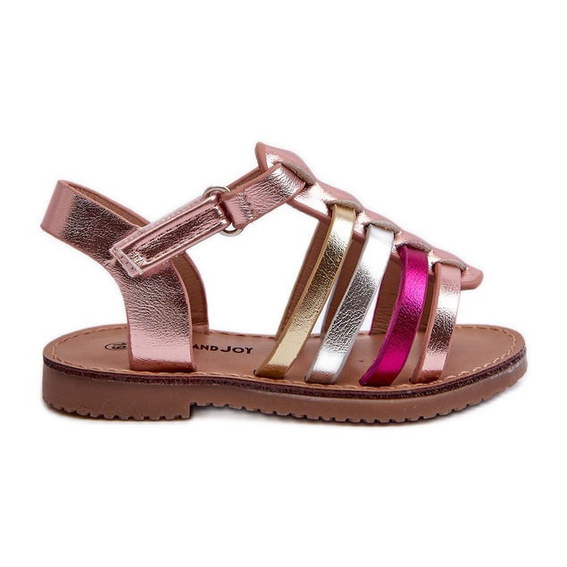 Sandali Gladiatore per Bambini Chiusura con Velcro, Radovia Multicolor rosa