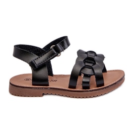 Sandali da bambino con chiusura in velcro, Nero Venikoria