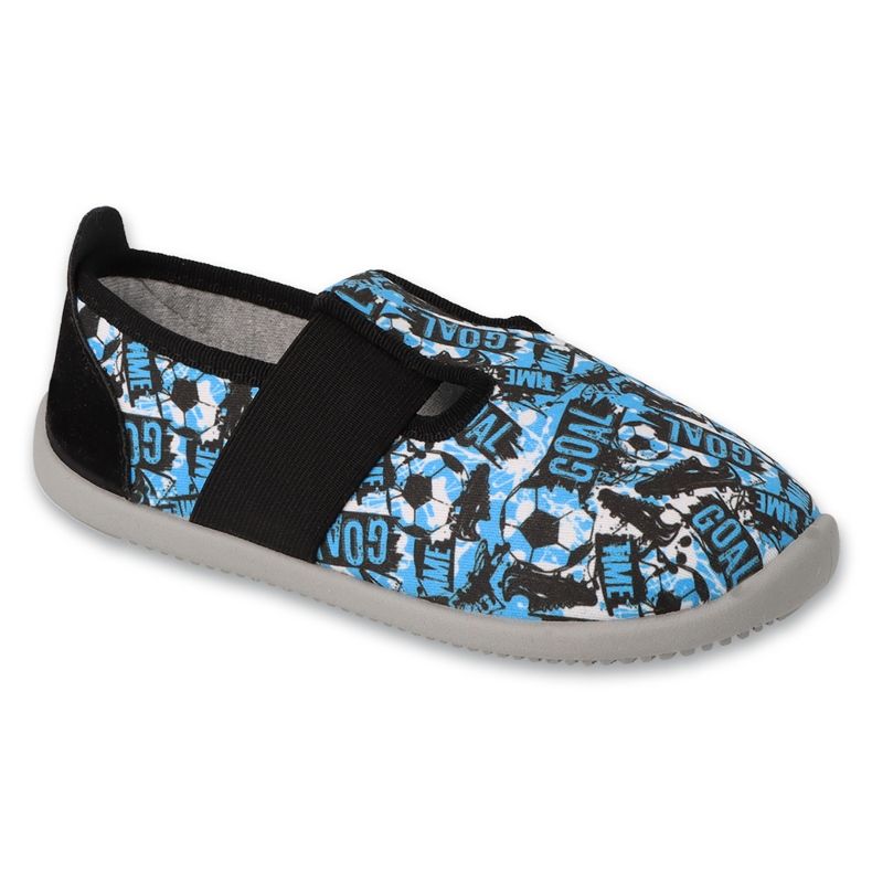 Ciabatte da bambino Befado 901X018 applicazioni calcio blu