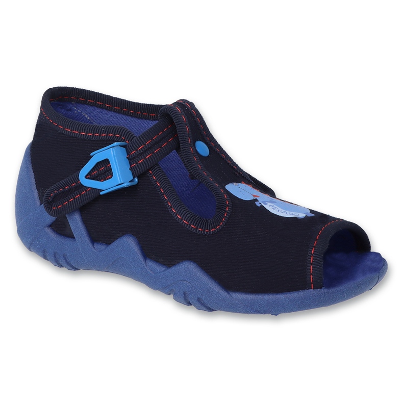 Pantofole per bambini Befado con chiusura 217P123, blu navy
