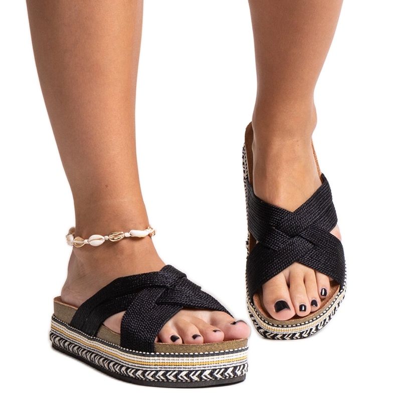 Infradito nere con suola decorativa Demet nero