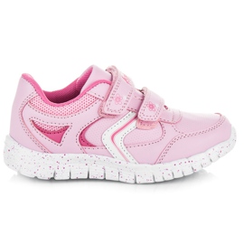 American Club Stivali rosa con velcro