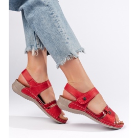 Comodi sandali da donna rossi rosso
