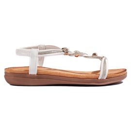 Sandali slip-on bianchi da donna bianca
