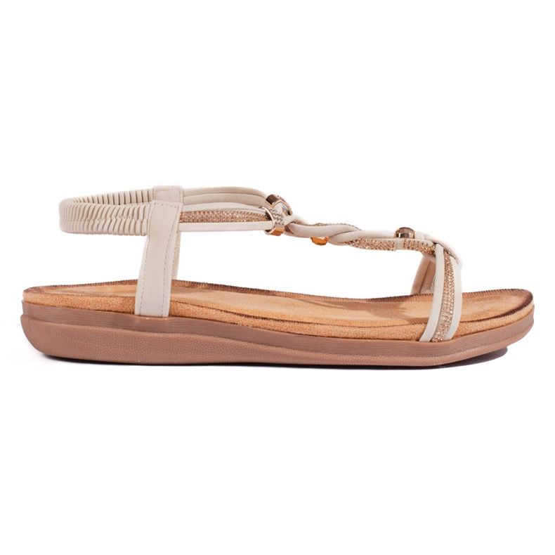 Sandali slip-on da donna beige