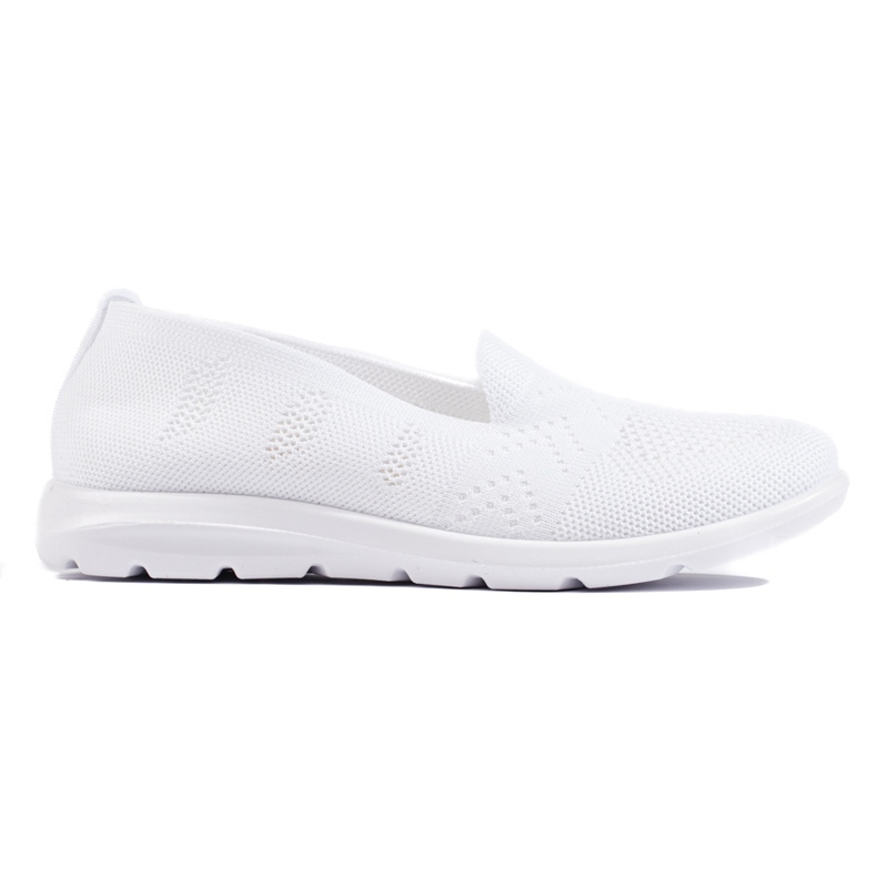 Slip-on da donna in tessuto bianco bianca