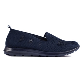 Slip on da donna in tessuto blu navy