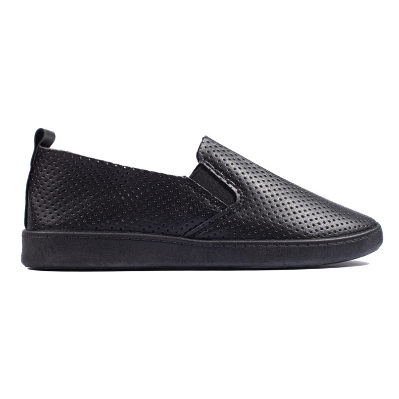 Slip-on da donna traforati, leggeri, neri nero